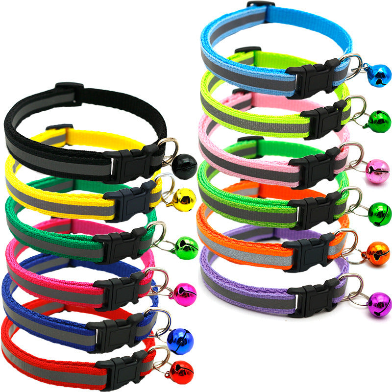 Reflective Bell Cat Collar for Pets